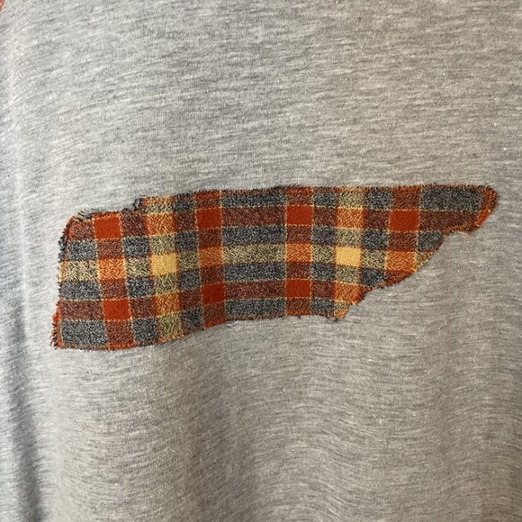 EUC Eliza Dean Tennessee Top TShirt Girls Youth Size Large Gray Orange Baseball - Picture 2 of 4